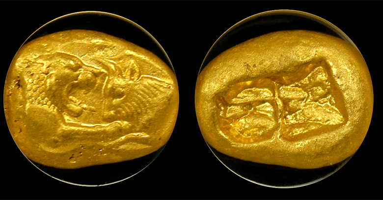 Lydia Croesus Gold Heavy Stater NGC Mint State