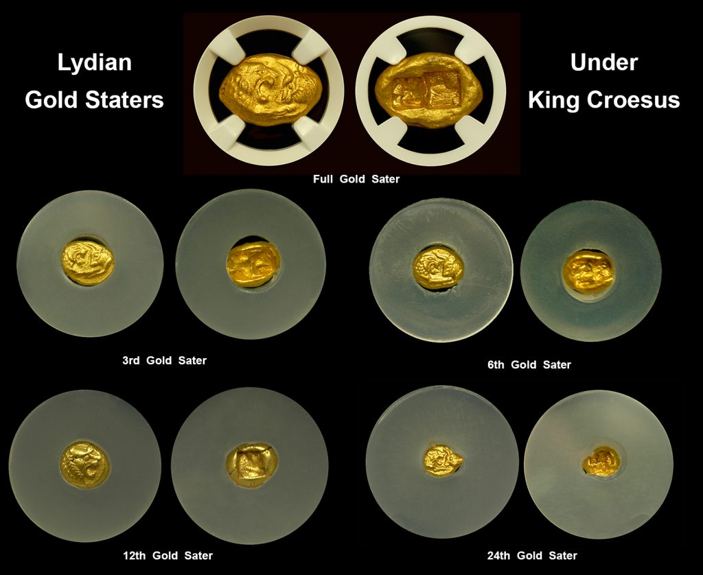 The Lydian Empire Revolutionized Commerce - 5 Gold Stater Sizes