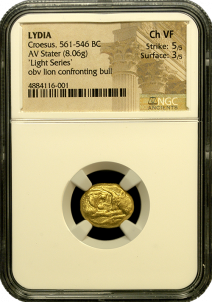 Lydia Croesus Light Stater NGC CHVF 5x3 | Ancient Coin | Rare Coins