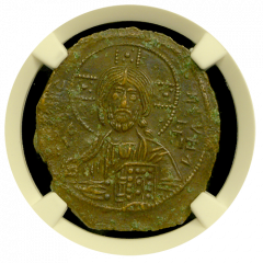 Byzantine Bronze Follis of Jesus Christ | Obverse