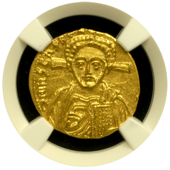 Justinian II Gold Solidus | 2nd Reign | Obv