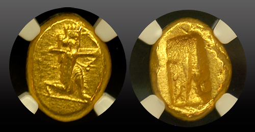 Coinage of King Croesus - ancient gold coin