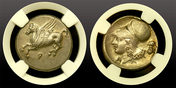 Corinthia, Corinth- Silver-Stater-Pegasus 